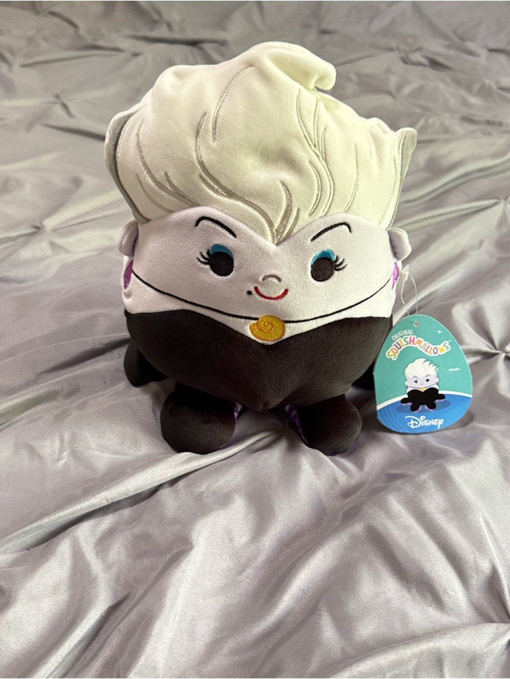 Disney Ursula Squishmallows Plush - White Hair, Black Body
